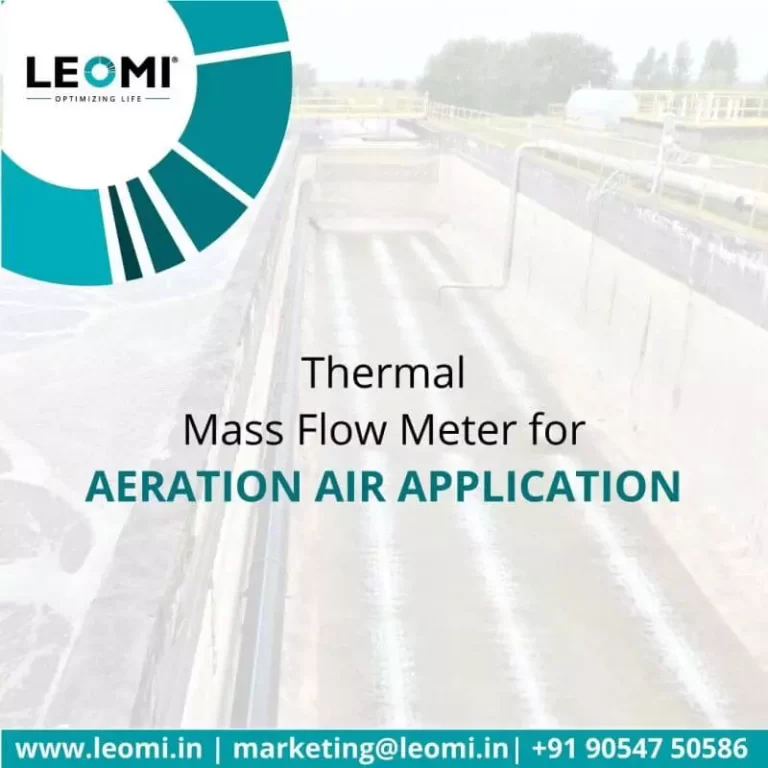 Thermal Mass flow meter for aeration air