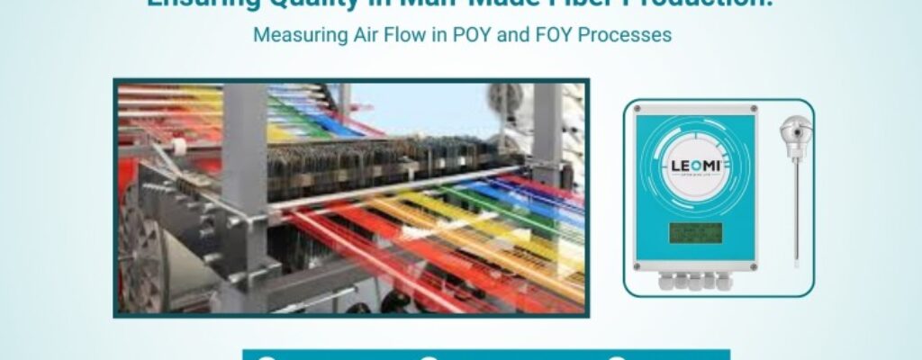 Thermal mass flow meter ensuring accurate air flow in POY and FOY processes for high-quality fiber production